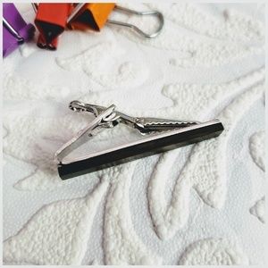 Brown Metal Tie Bar Dark Brown Silver